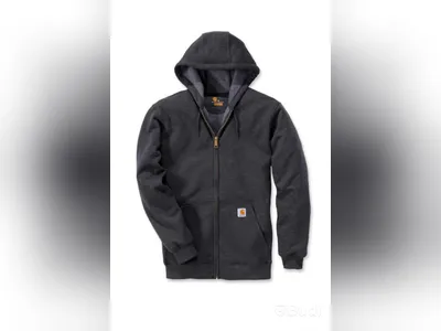 HUVJACKA CARHARTT K122, MÖRK GRÅMELERAD STL. 2XL