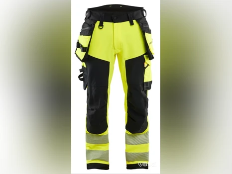 BLÅKLÄDER 112516489933D116 ARBETSBYXA VARSEL, SVART/GUL STL. D116