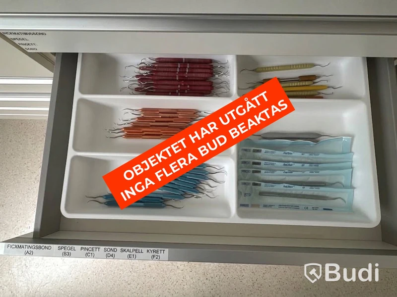 Furnishings and dental equipment, cabinet with accessories
