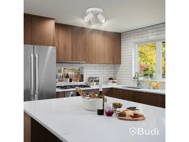 (NEW) 4 PCS. GELIA ÄLÖ RONDELL 3-SPOT CEILING LIGHT, WHITE