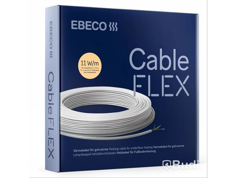 (NEW) SERIES-RESISTIVE 2-CORE UNDERFLOOR HEATING CABLE WITH SCREEN EBECO CABLEFLEX 11