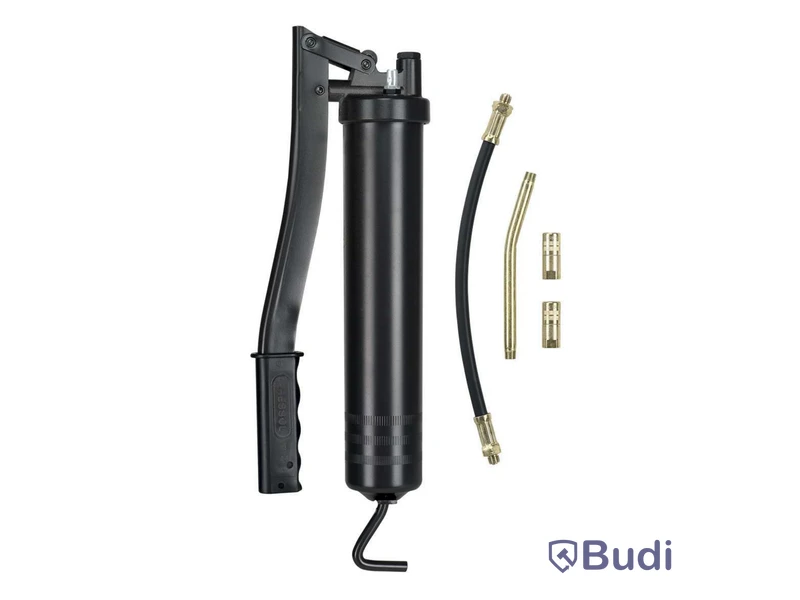 (NEW) PRESSOL GREASE GUN WITH ARMOURED HOSE, INDUSTRIAL MODEL