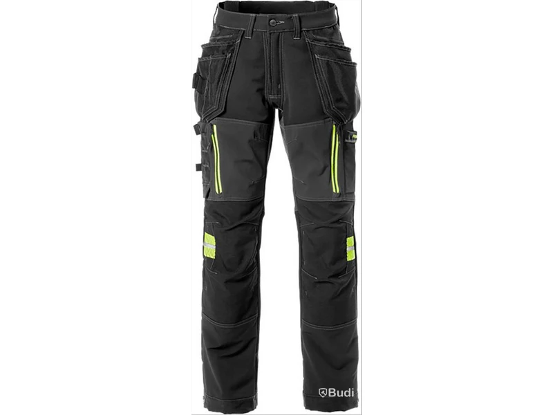 (NEW) WOMEN'S FR 2569STP BLACK STRETCH CRAFTSMAN WAIST TROUSERS, SIZE 40