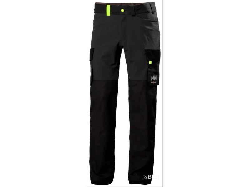 (NEW) HH 77408-989 OXFORD WORK TROUSERS, GREY/BLACK, SIZE D92