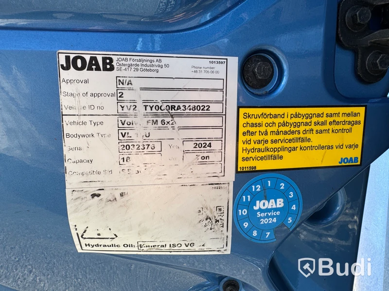 Skiploader Volvo FM 460  6x2-4 TR -2024 | JOAB | Recently inspected