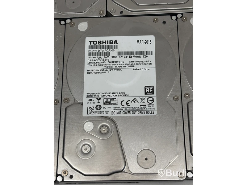 Parti med hårddiskar Toshiba