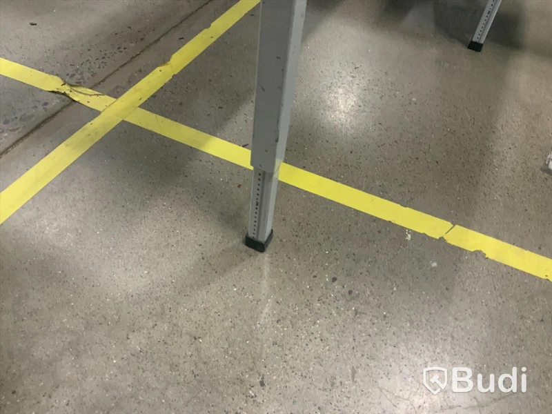 Packbord med hyllsektion, 160x80 cm reglerbar arbetshöjd