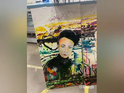6st grafitti-tavlor, 100x50cm