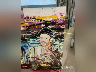 6st grafitti-tavlor, 100x50cm