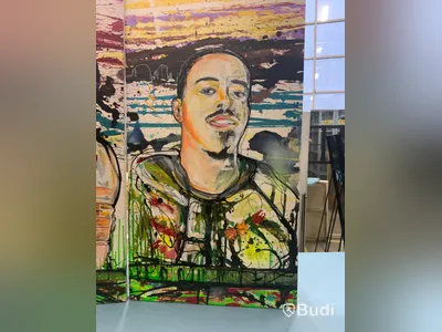 6st grafitti-tavlor, 100x50cm