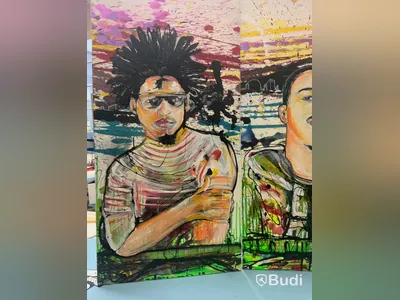 6st grafitti-tavlor, 100x50cm