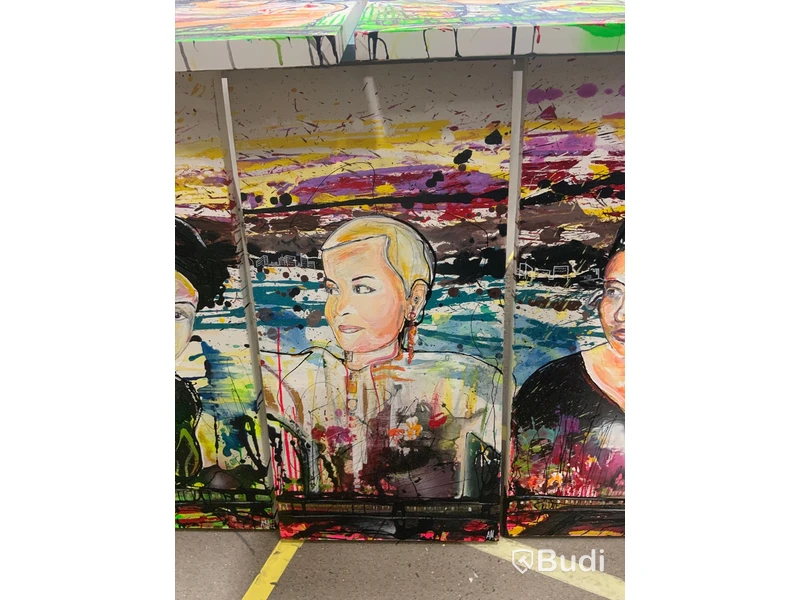 6st grafitti-tavlor, 100x50cm