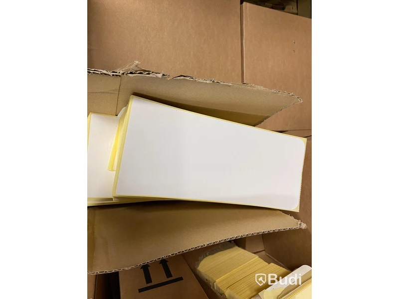 32 oöppnade lådor etiketter till zebraskrivare 105x251mm