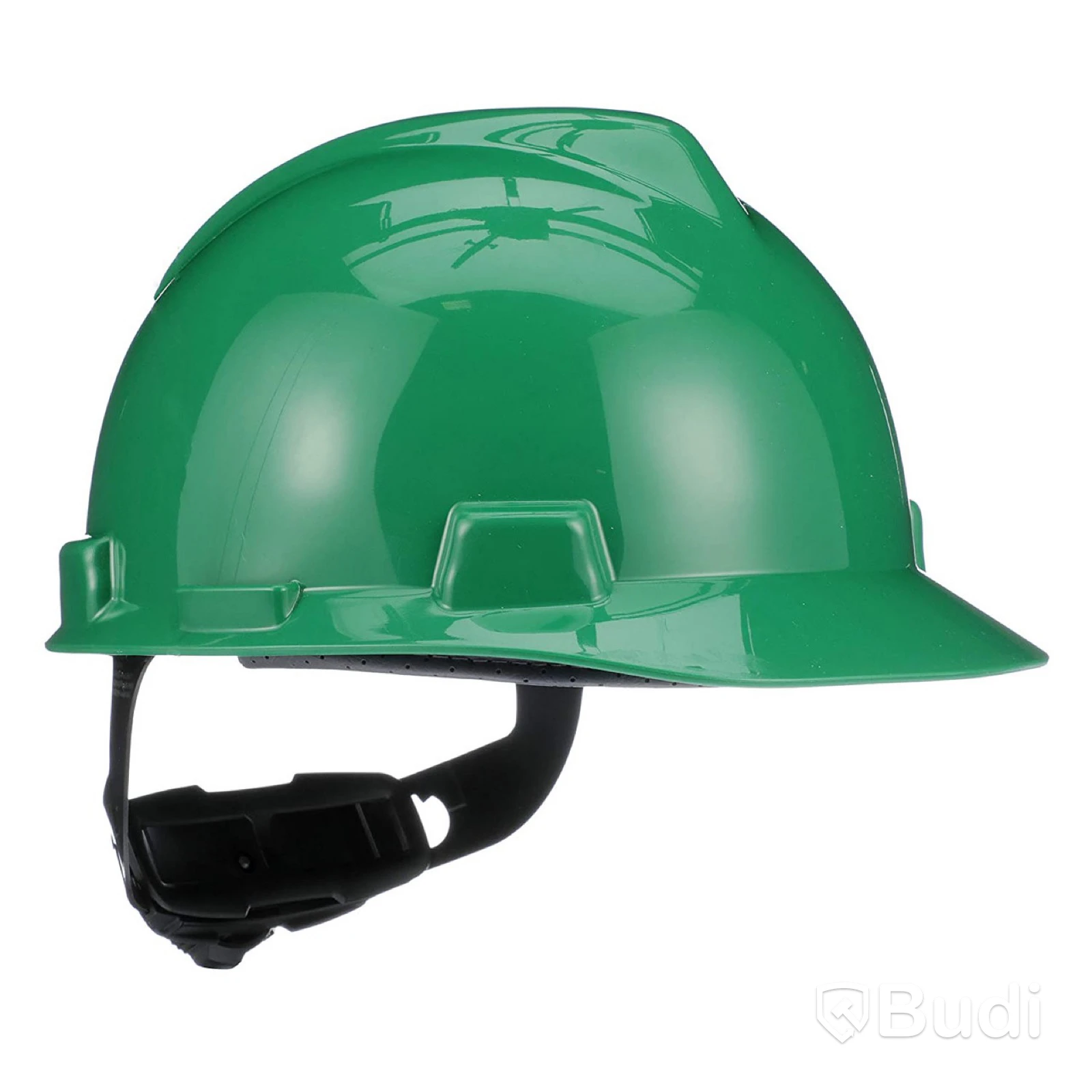 (NEW) 50 MSA V-Gard safety helmets, green, size 52–64 cm.