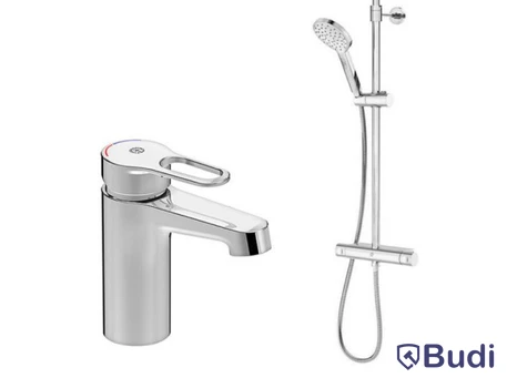 BLANDARPAKET GUSTAVSBERG SKANDIC TAKDUSCHSET 160CC OCH TVÄTTSTÄLLSBLANDARE