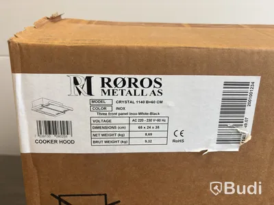 Köksfläkt Røros Crystal 1140, 60 cm