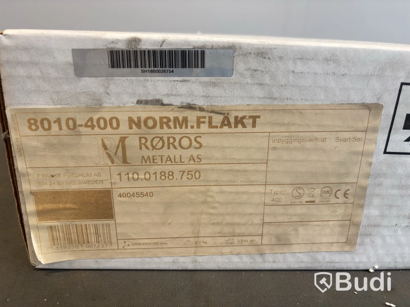 Köksfläkt Røros Spisfläkt 400