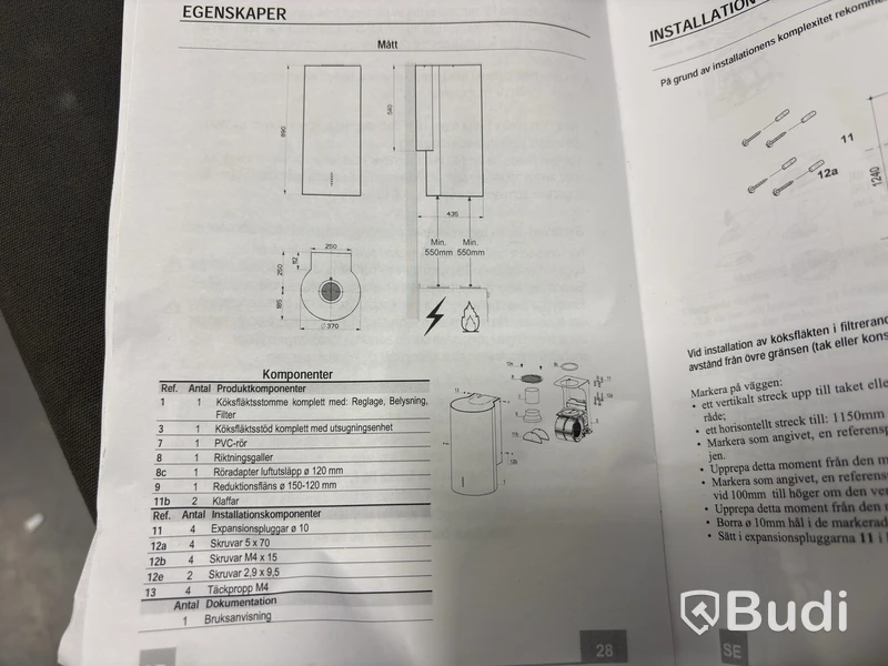 Köksfläkt RørosHetta Cilindro RV, blå