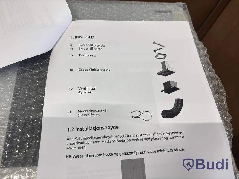 RørosHetta Cetus 80 FRH Farge kitchen extractor fan, 80 cm