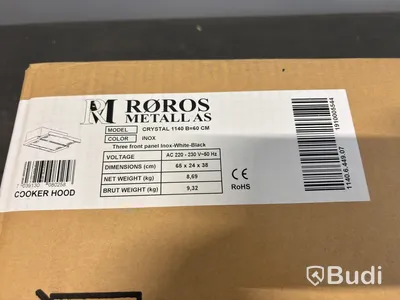 Köksfläkt Rörös Crystal Inox, 60 cm