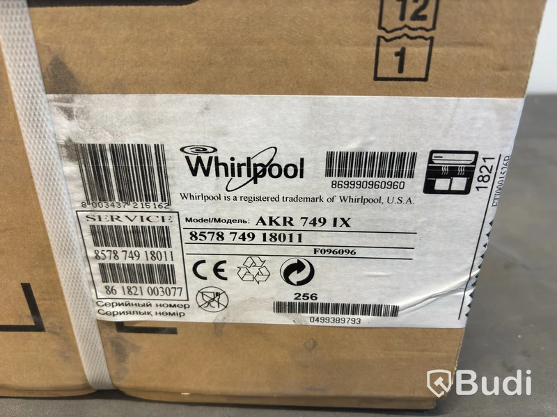 Köksfläkt Whirlpool AKR 749 IX