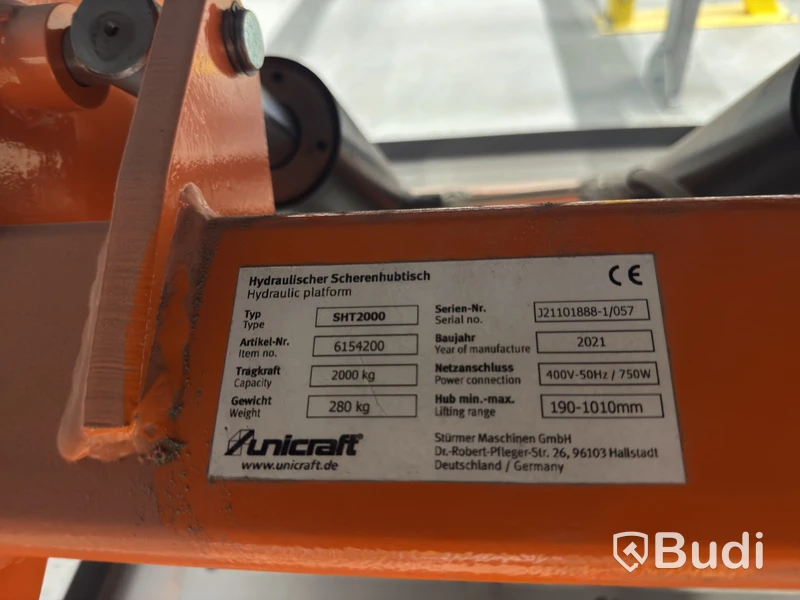Lyftbord Unicraft SHT2000 | 2000 kg | 2021