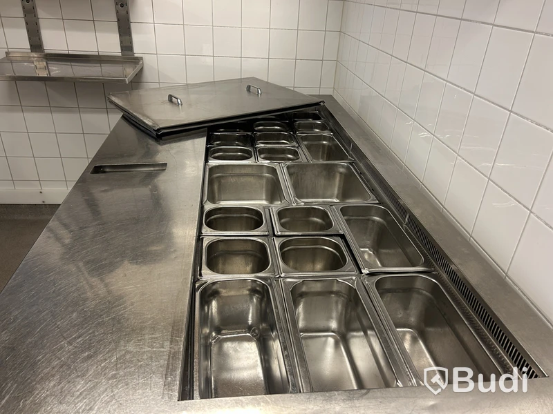 Kylbänk med öppen topp, rostfri