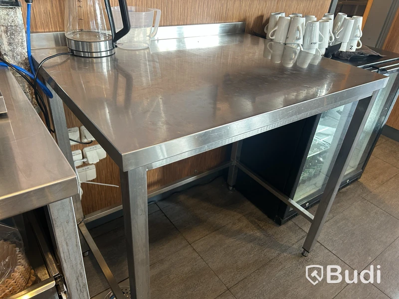 Stainless steel work table, 100 x 75 x 95 cm