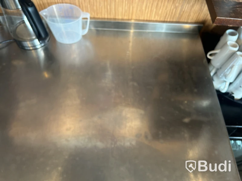 Stainless steel work table, 100 x 75 x 95 cm