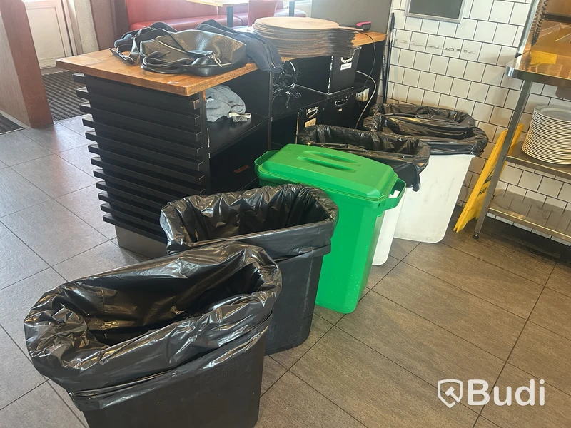 Waste bins, 6 pcs
