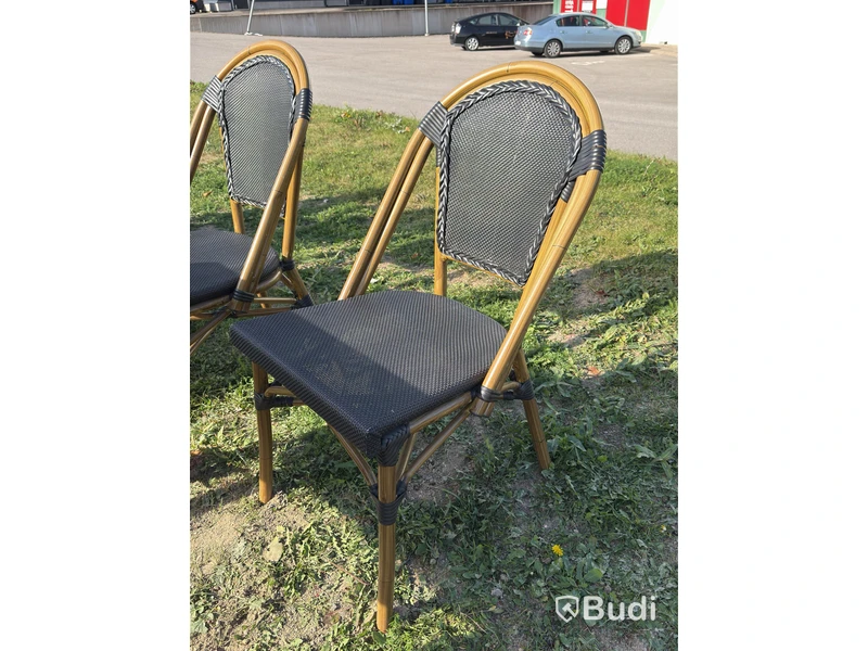 Outdoor restaurant/café furniture - 28 chairs and 9 tables