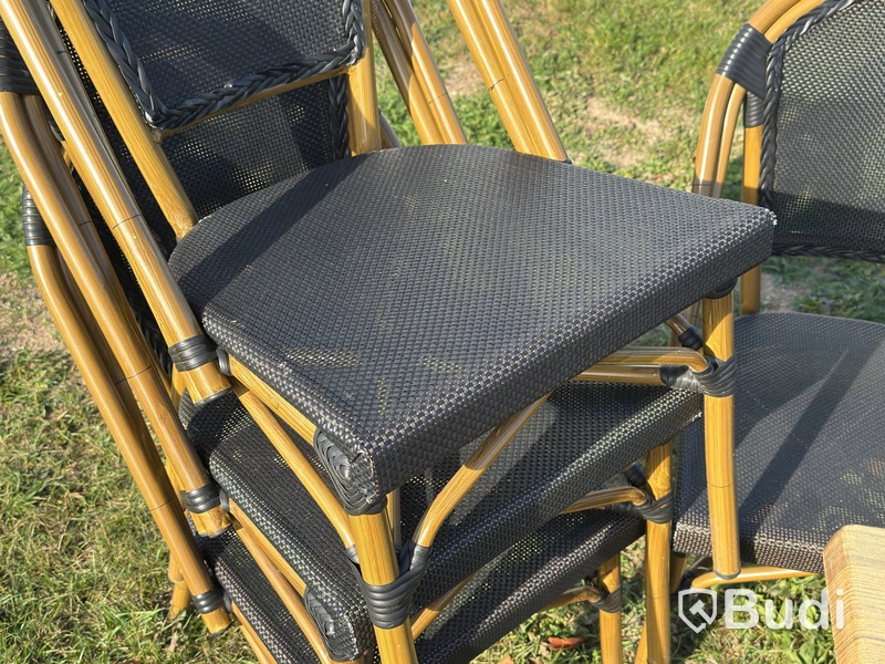 Outdoor restaurant/café furniture - 28 chairs and 9 tables