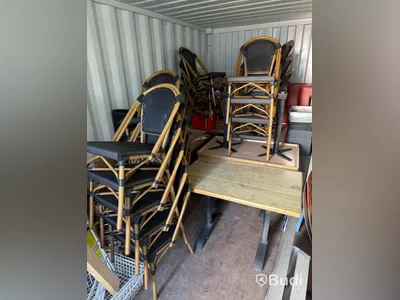 Outdoor restaurant/café furniture - 28 chairs and 9 tables