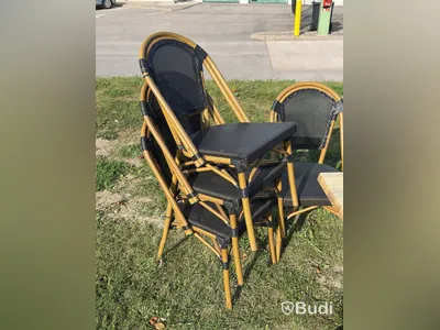 Outdoor restaurant/café furniture - 28 chairs and 9 tables