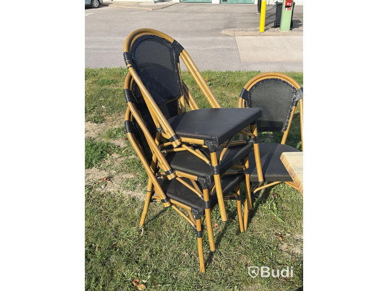 Outdoor restaurant/café furniture - 28 chairs and 9 tables