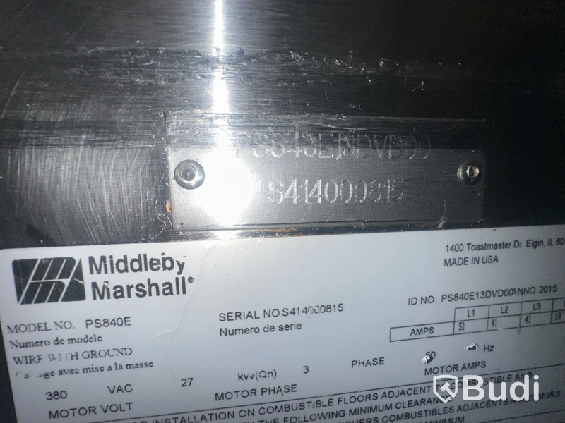 Pizzaugn Middleby Marshall PS840E, 3-fas