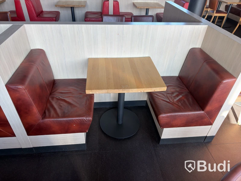 Restaurangmöblemang, bås med soffa 400×205 cm