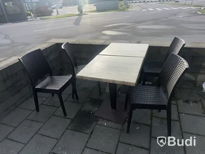 Utemöbelset, bord och stolar