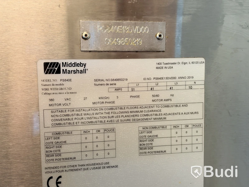 2 st tunnelpizzaugnar Middleway Marshall Wow Oven | PS840E