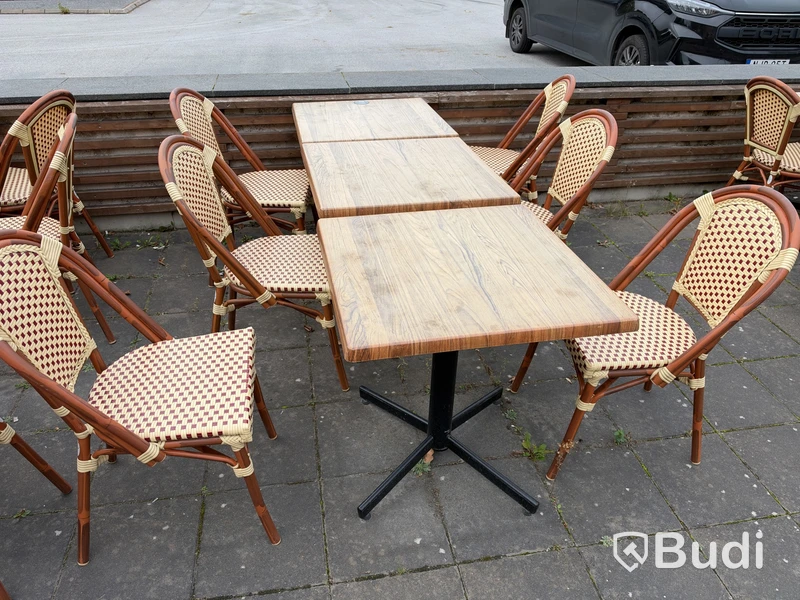 Parti utemöbler och restaurangmöbler