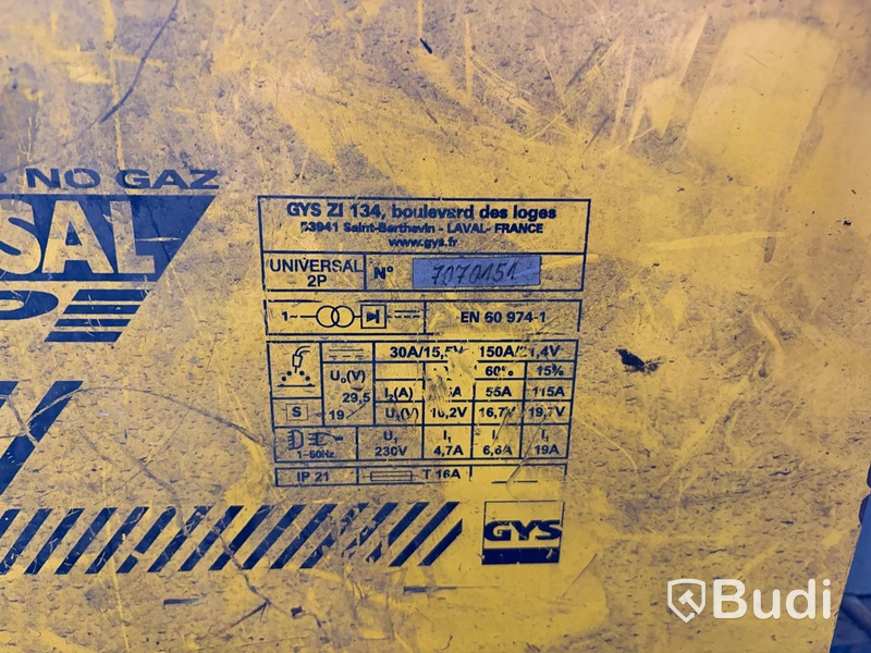 Svets GYS Universal 2P, gas/no gas