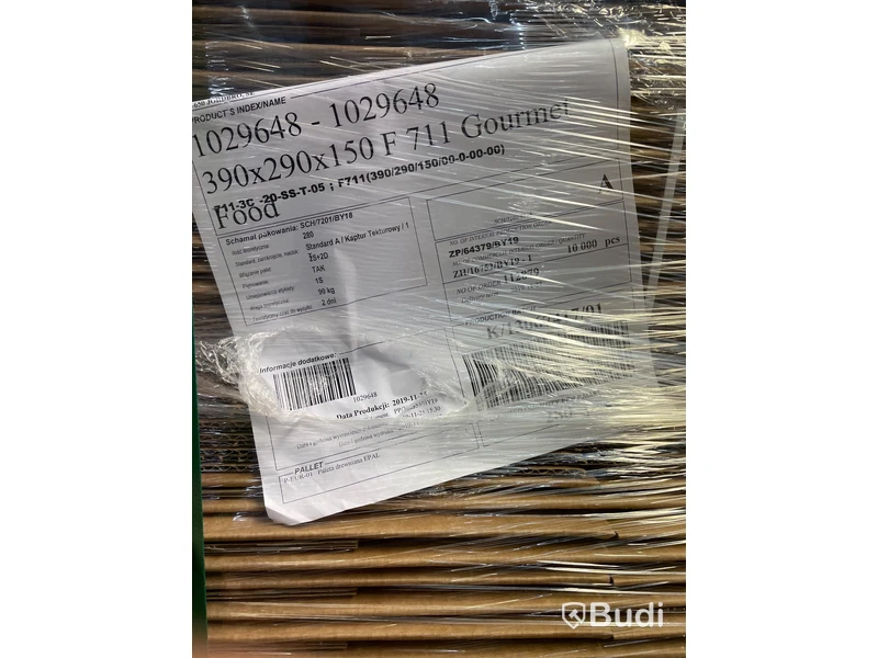 Pall med 280 st kartonger 390x290x150