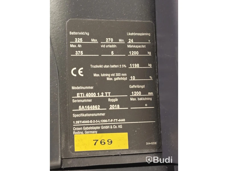 Walkie stacker Crown ETi4000 1.2