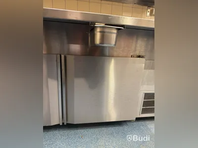 Kylbänk rostfri, med GN-kantiner