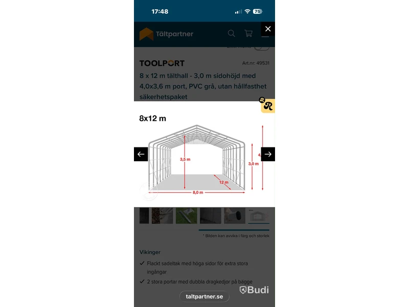 Toolport Tent Hall | 8 x 12 m