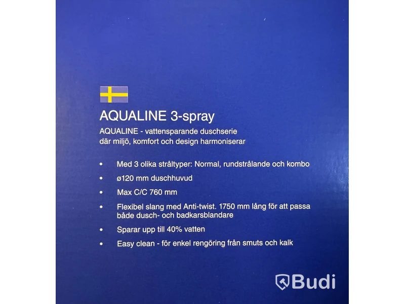 DUSCHSET AQUALINE KROM 3SPRAY