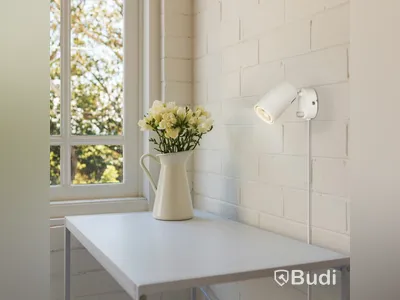 4 ST. VÄGGLAMPA SÖDERÖRA DIMBAR VÄGGLAMPA VIT