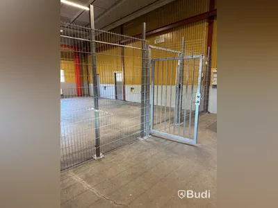 Staket med gallergrind, 680 cm