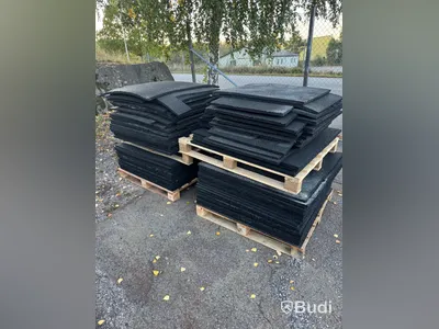 Rubber flooring / gym floor tiles, approx. 51 m²