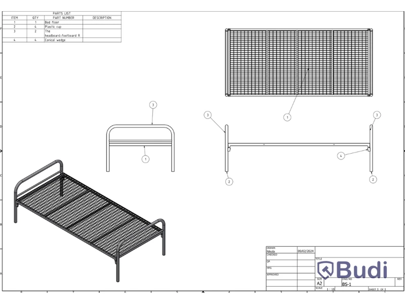Metal beds, 20 pcs, for care facilities, hostels, ski lodges, emergency accommodation, etc.